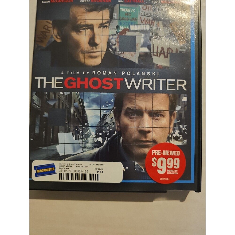 The Ghost Writer Blu-ray 2010 Polanski Pierce Brosnan Ewan McGregor Jon Bernthal